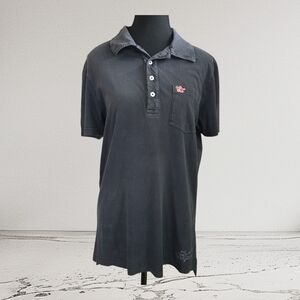 ⭐️True Religion Womans Black Short Sleeve Polo Size L